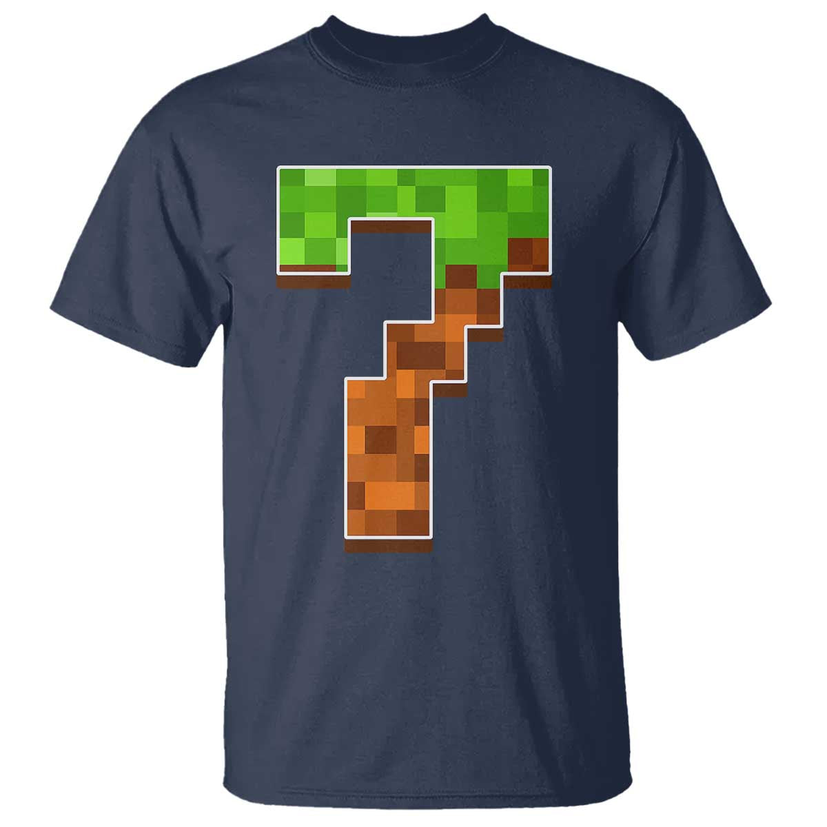 Number 7 T Shirt Game Matching 67 Meme Costume 7th Birthday 7 Years TS10 Navy Print Your Wear
