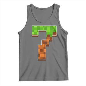 Number 7 Tank Top Game Matching 67 Meme Costume 7th Birthday 7 Years TS10 Black Heather Print Your Wear