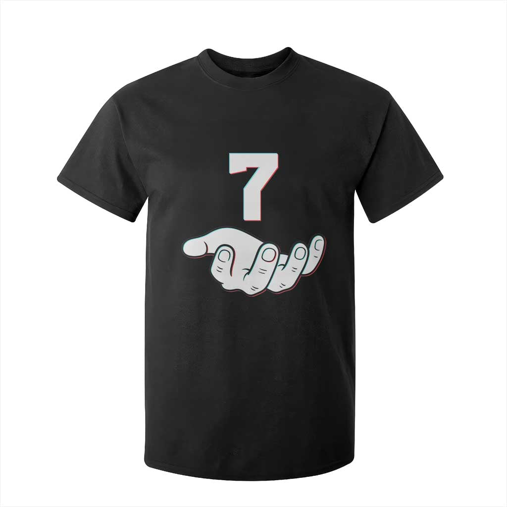 Number 7 T Shirt For Kid Matching 67 Meme Costume 7th Birthday 7 Years TS10 Black Print Your Wear