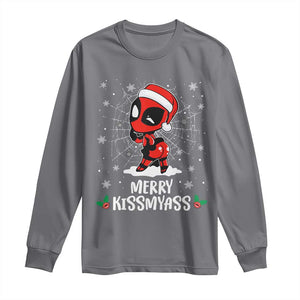 Funny Christmas Long Sleeve Shirt Merry Kissmyass Cute Spider-Women Santa Sarcastic Xmas TS10 Charcoal Print Your Wear