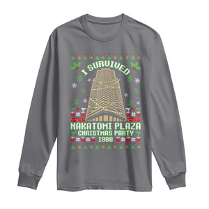 Nakatomi Plaza Christmas Party 1988 Long Sleeve Shirt Xmas Jumper Funny 80's Die Movie Bruce TS10 Charcoal Print Your Wear