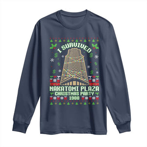 Nakatomi Plaza Christmas Party 1988 Long Sleeve Shirt Xmas Jumper Funny 80's Die Movie Bruce TS10 Navy Print Your Wear