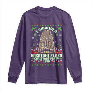 Nakatomi Plaza Christmas Party 1988 Long Sleeve Shirt Xmas Jumper Funny 80's Die Movie Bruce TS10 Purple Print Your Wear