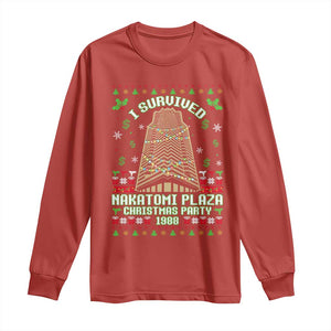 Nakatomi Plaza Christmas Party 1988 Long Sleeve Shirt Xmas Jumper Funny 80's Die Movie Bruce TS10 Red Print Your Wear