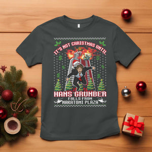 Nakatomi Plaza Christmas Party T Shirt 1988 Xmas Jumper Funny 80's Die Movie Bruce TS10 Dark Heather Print Your Wear