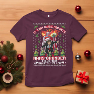 Nakatomi Plaza Christmas Party T Shirt 1988 Xmas Jumper Funny 80's Die Movie Bruce TS10 Maroon Print Your Wear