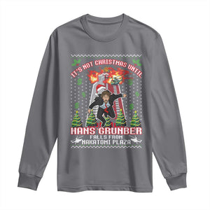 Nakatomi Plaza Christmas Party Long Sleeve Shirt 1988 Xmas Jumper Funny 80's Die Movie Bruce TS10 Charcoal Print Your Wear