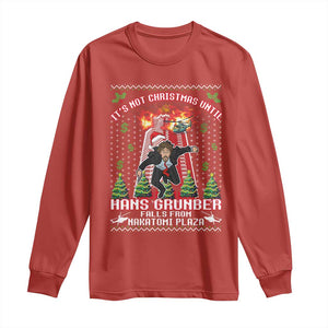 Nakatomi Plaza Christmas Party Long Sleeve Shirt 1988 Xmas Jumper Funny 80's Die Movie Bruce TS10 Red Print Your Wear