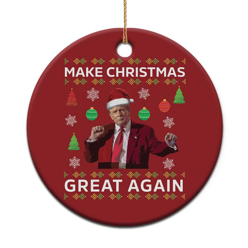 Funny Xmas Dancing Trump Christmas Ornament Make Christmas Great Again TS10 Print Your Wear