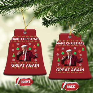 Funny Xmas Dancing Trump Christmas Ornament Make Christmas Great Again TS10 Bell Flake Red Print Your Wear