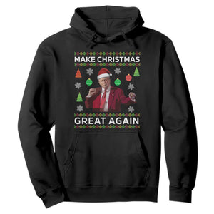 Funny Christmas Trump Hoodie Make Christmas Great Again Ugly Christmas Sweater Dancing Trump TS10 Black Print Your Wear