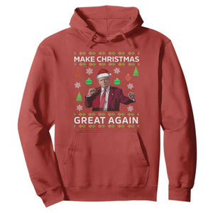 Funny Christmas Trump Hoodie Make Christmas Great Again Ugly Christmas Sweater Dancing Trump TS10 Red Print Your Wear