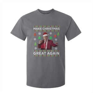 Funny Christmas Trump T Shirt For Kid Make Christmas Great Again Ugly Christmas Sweater Dancing Trump TS10 Charcoal Print Your Wear