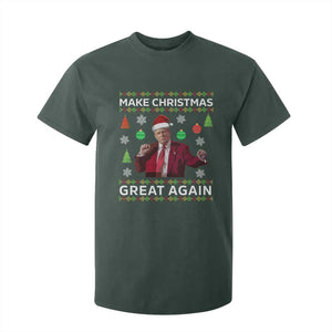 Funny Christmas Trump T Shirt For Kid Make Christmas Great Again Ugly Christmas Sweater Dancing Trump TS10 Dark Forest Green Print Your Wear