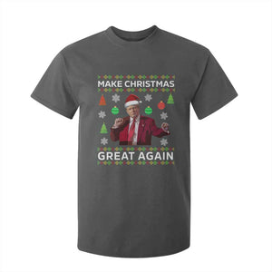 Funny Christmas Trump T Shirt For Kid Make Christmas Great Again Ugly Christmas Sweater Dancing Trump TS10 Dark Heather Print Your Wear