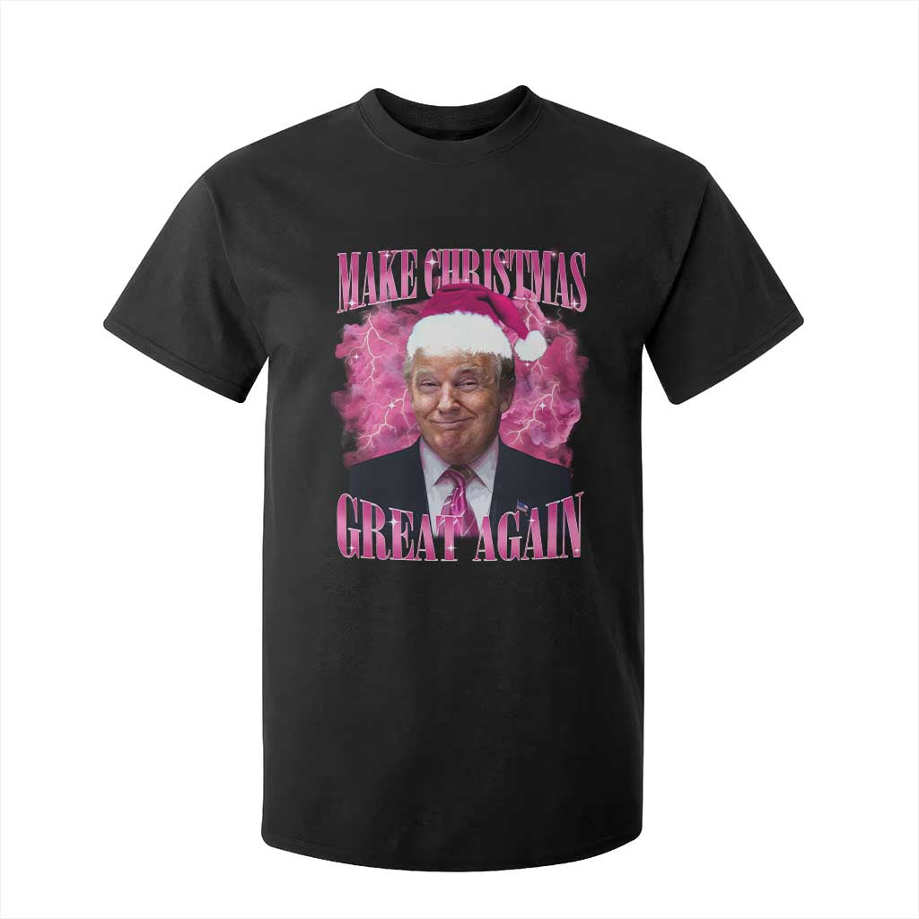 Funny Christmas Trump T Shirt For Kid Funny Make Christmas Great Again Trump Santa Xmas 2024 TS10 Black Print Your Wear