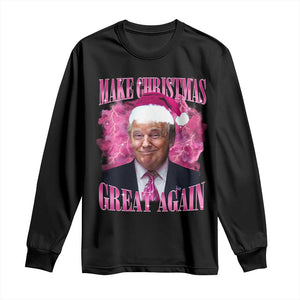 Funny Christmas Trump Long Sleeve Shirt Funny Make Christmas Great Again Trump Santa Xmas 2024 TS10 Black Print Your Wear