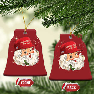 Funny Trump Christmas Ornament Retro Santa Make Christmas Great Again Pajamas TS10 Bell Flake Red Print Your Wear