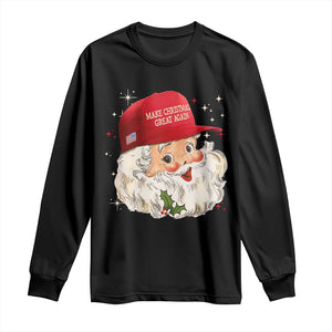 Funny Trump Christmas Long Sleeve Shirt Make Christmas Great Again Retro Santa Pajamas TS10 Black Print Your Wear