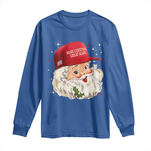 Funny Trump Christmas Long Sleeve Shirt Make Christmas Great Again Retro Santa Pajamas TS10 Royal Blue Print Your Wear