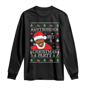 Funny Christmas Long Sleeve Shirt Funny Ain't No Party Like a Diddy Party Ugly Christmas Sweater TS10 Black Print Your Wear