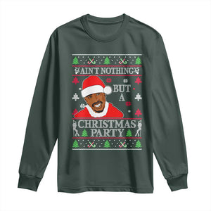 Funny Christmas Long Sleeve Shirt Funny Ain't No Party Like a Diddy Party Ugly Christmas Sweater TS10 Dark Forest Green Print Your Wear