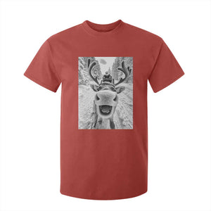 Funny Reindeer Selfie Christmas T Shirt For Kid TS10 Red Print Your Wear