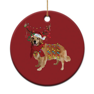 Golden Retriever Xmas Christmas Ornament Gift for Dog Lover Happy New Year Xmas Lights TS10 Print Your Wear