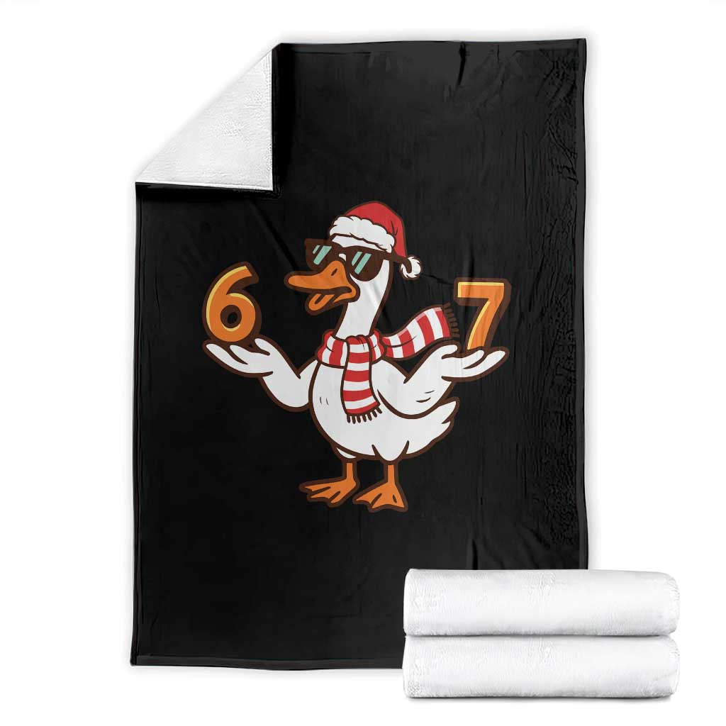 67 Christmas Silly Goose Throw Blanket 6 7 Meme Funny Six Seven Gen Alpha Slang TS10 Black Print Your Wear
