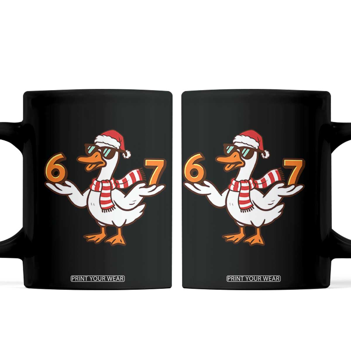 67 Christmas Silly Goose Coffee Mug 6 7 Meme Funny Six Seven Gen Alpha Slang TS10 Black Print Your Wear