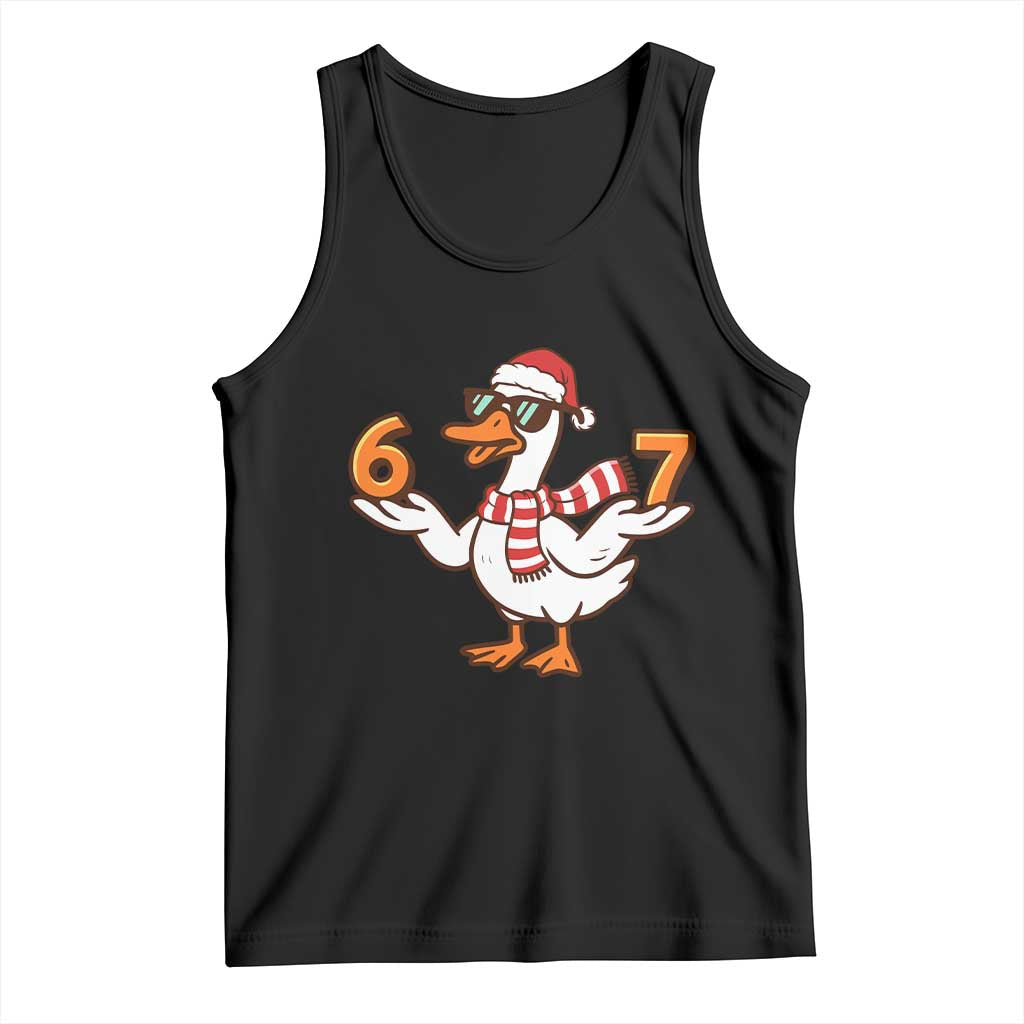 67 Christmas Silly Goose Tank Top 6 7 Meme Funny Six Seven Gen Alpha Slang TS10 Black Print Your Wear