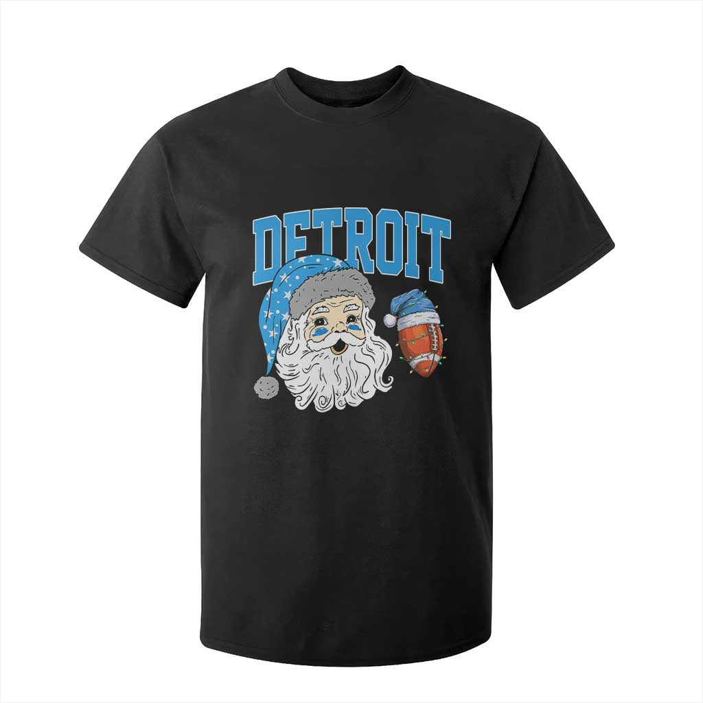LF Football Christmas T Shirt For Kid Vintage Santa Claus Face Game Day Sports Fans TS10 Black Print Your Wear