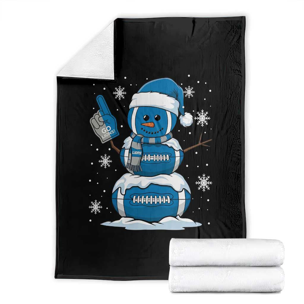LF Christmas Snowman Throw Blanket DFL Football Fan TS10 Black Print Your Wear