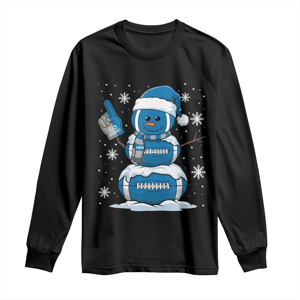 LF Christmas Snowman Long Sleeve Shirt DFL Football Fan TS10 Black Print Your Wear