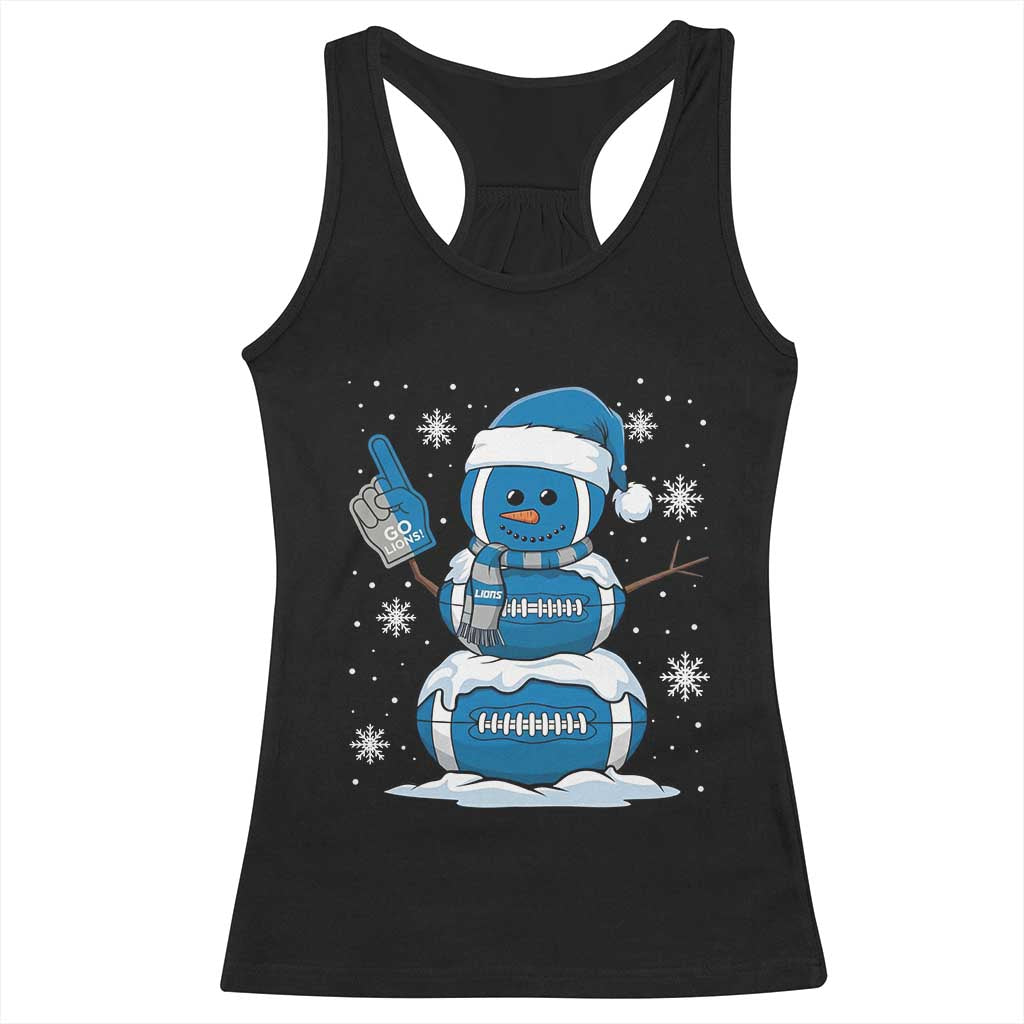 LF Christmas Snowman Racerback Tank Top DFL Football Fan TS10 Black Print Your Wear
