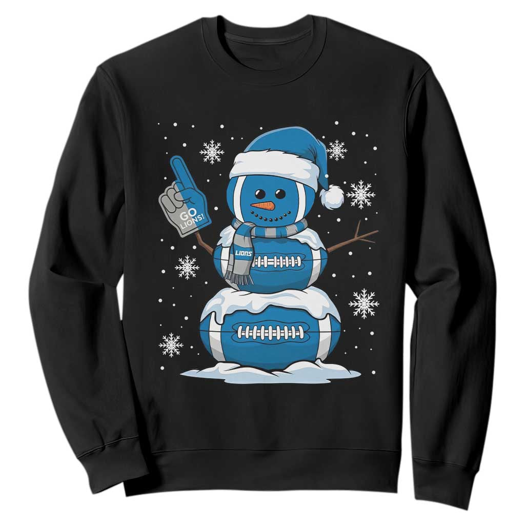 LF Christmas Snowman Sweatshirt DFL Football Fan TS10 Black Print Your Wear