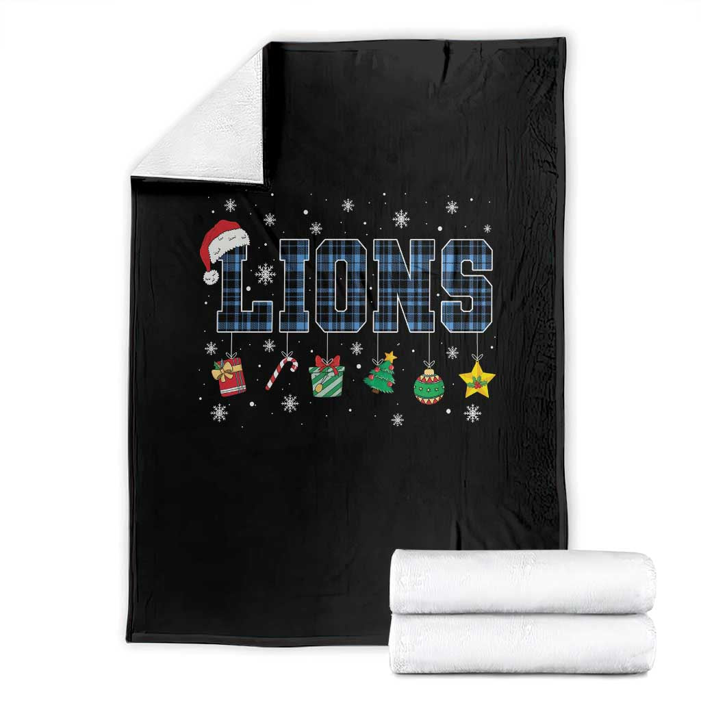 LF Christmas Throw Blanket Blue Plaid DFL Fans Xmas Pajamas TS10 Black Print Your Wear