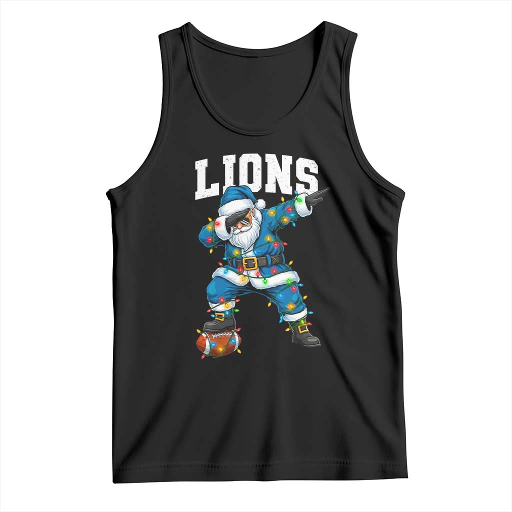 LF Christmas Tank Top Funny Dabbing Santa Football Lovers Game Day TS10 Black Print Your Wear