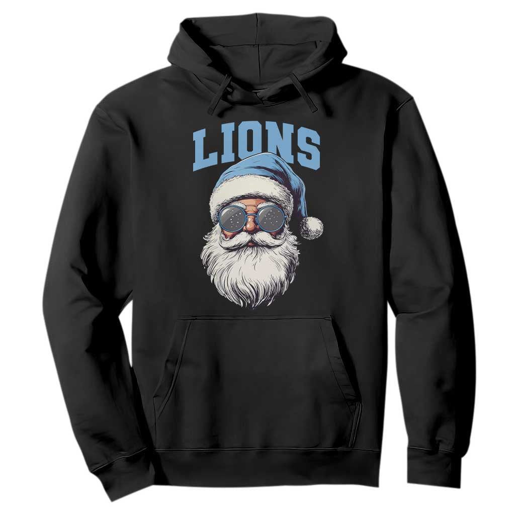LF Football Christmas Hoodie Vintage Santa Claus Face Game Day TS10 Black Print Your Wear