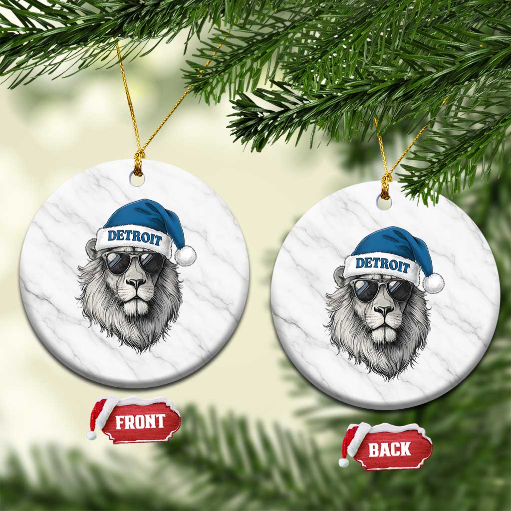 Vintage LF Christmas Ceramic Ornament Game Day Santa Hat Football Lovers TS10 1pc White Marble Print Your Wear