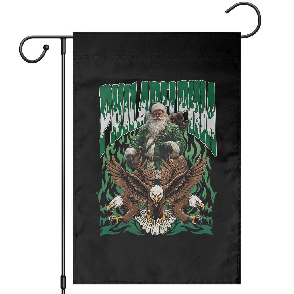 Funny Xmas Philly Garden Flag Fly Santa Fly PFE Pride TS10 Black Print Your Wear
