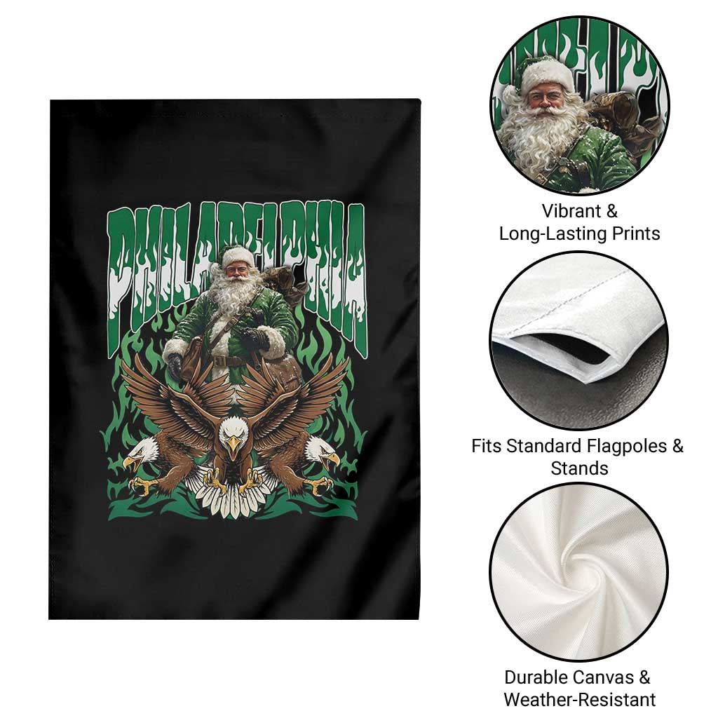 Funny Xmas Philly Garden Flag Fly Santa Fly PFE Pride TS10 Print Your Wear
