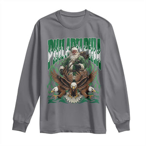 Funny Xmas Philly Long Sleeve Shirt Fly Santa Fly PFE Pride TS10 Charcoal Print Your Wear