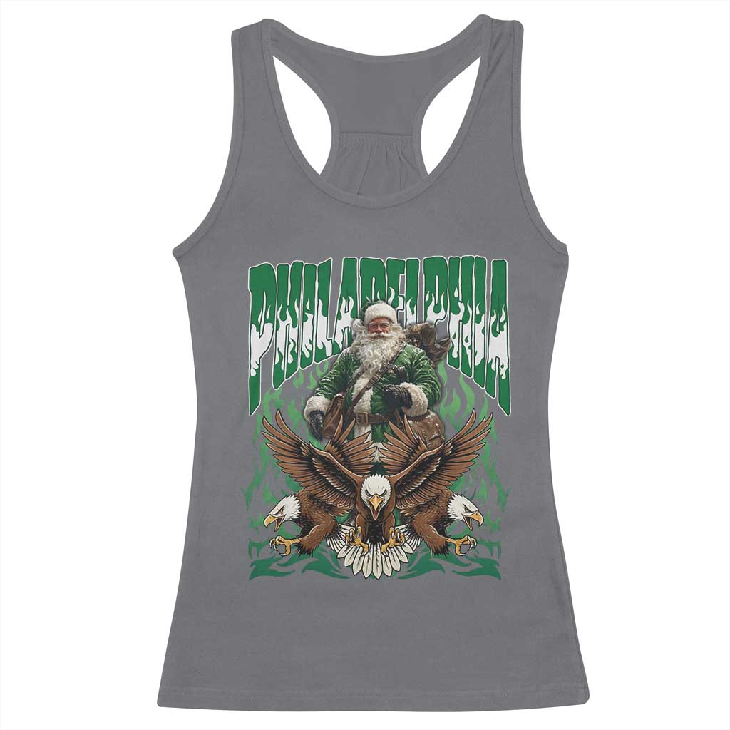 Funny Xmas Philly Racerback Tank Top Fly Santa Fly PFE Pride TS10 Charcoal Print Your Wear