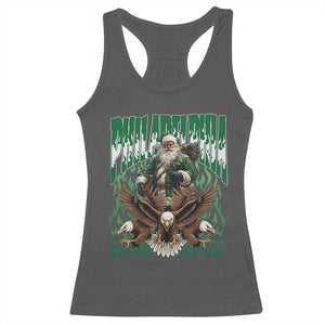 Funny Xmas Philly Racerback Tank Top Fly Santa Fly PFE Pride TS10 Dark Heather Print Your Wear