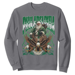 Funny Xmas Philly Sweatshirt Fly Santa Fly PFE Pride TS10 Charcoal Print Your Wear