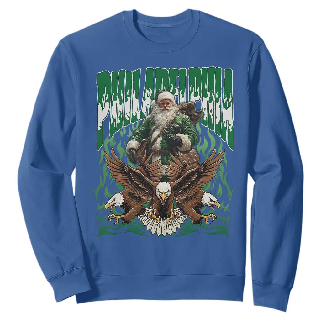 Funny Xmas Philly Sweatshirt Fly Santa Fly PFE Pride TS10 Royal Blue Print Your Wear