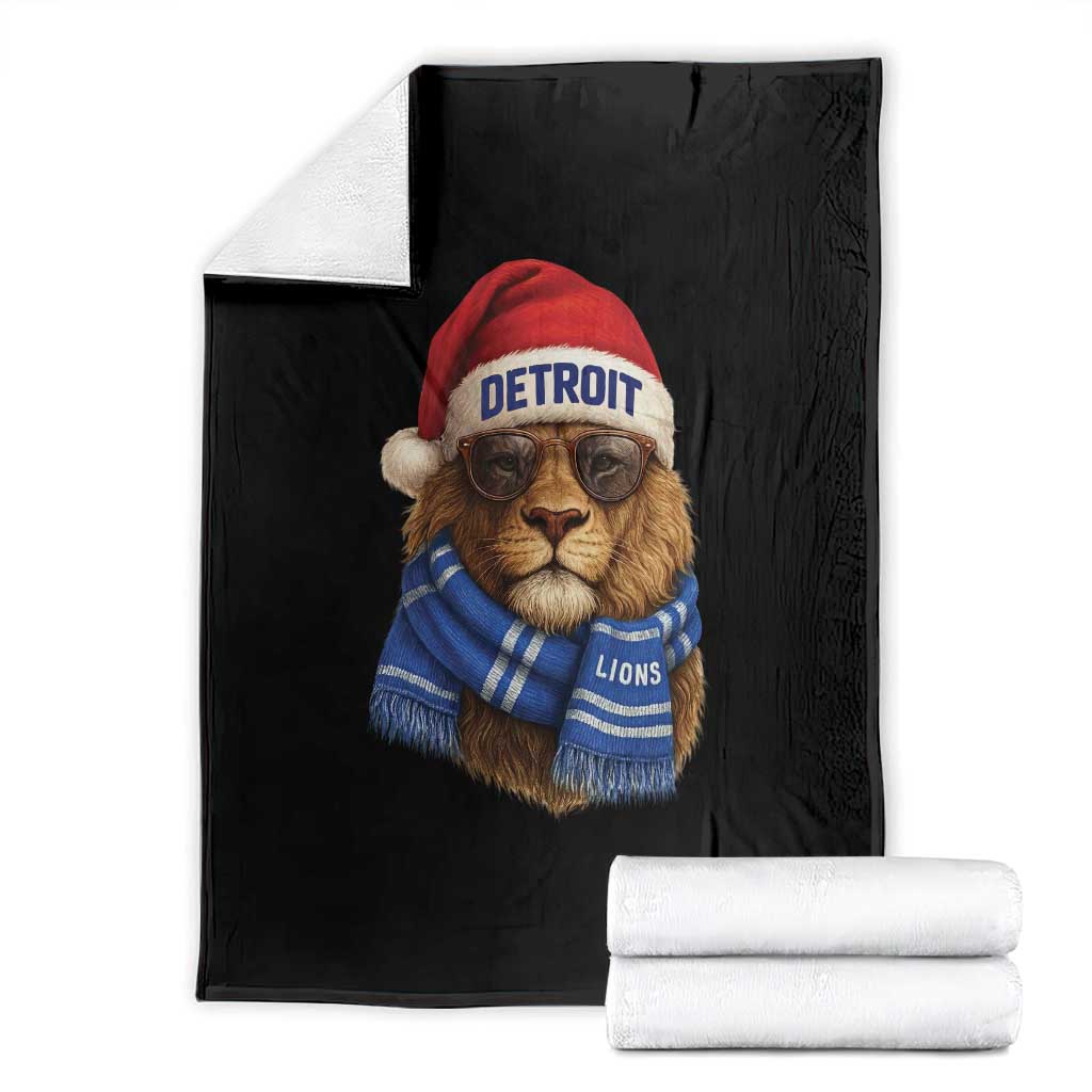 Vintage LF Christmas Throw Blanket Game Day Santa Hat Football Lovers TS10 Black Print Your Wear