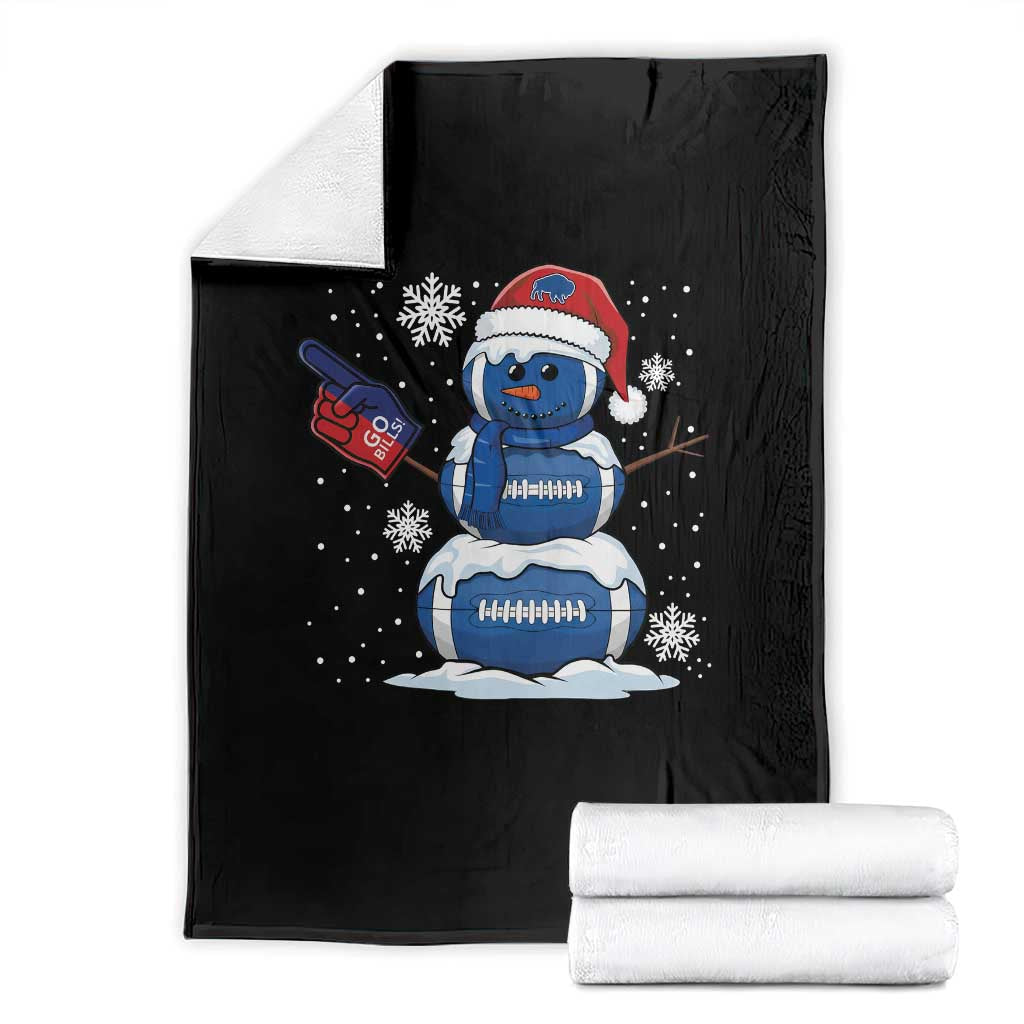 Christmas BFB Football Throw Blanket Vintage 90s BFB Sports Fan Football Snowman Xmas Pajamas TS10 Black Print Your Wear