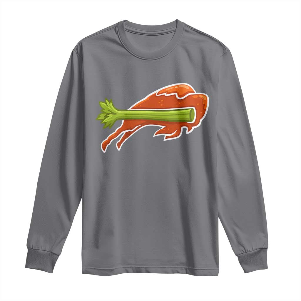BFB Chicken Wing Long Sleeve Shirt Vintage 90s BFB Sports Fan Game Day TS10 Charcoal Print Your Wear